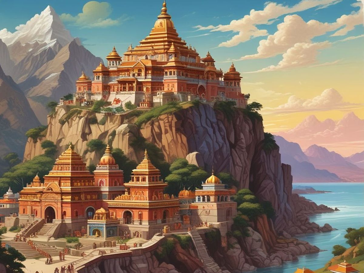 illustrating photo of temples