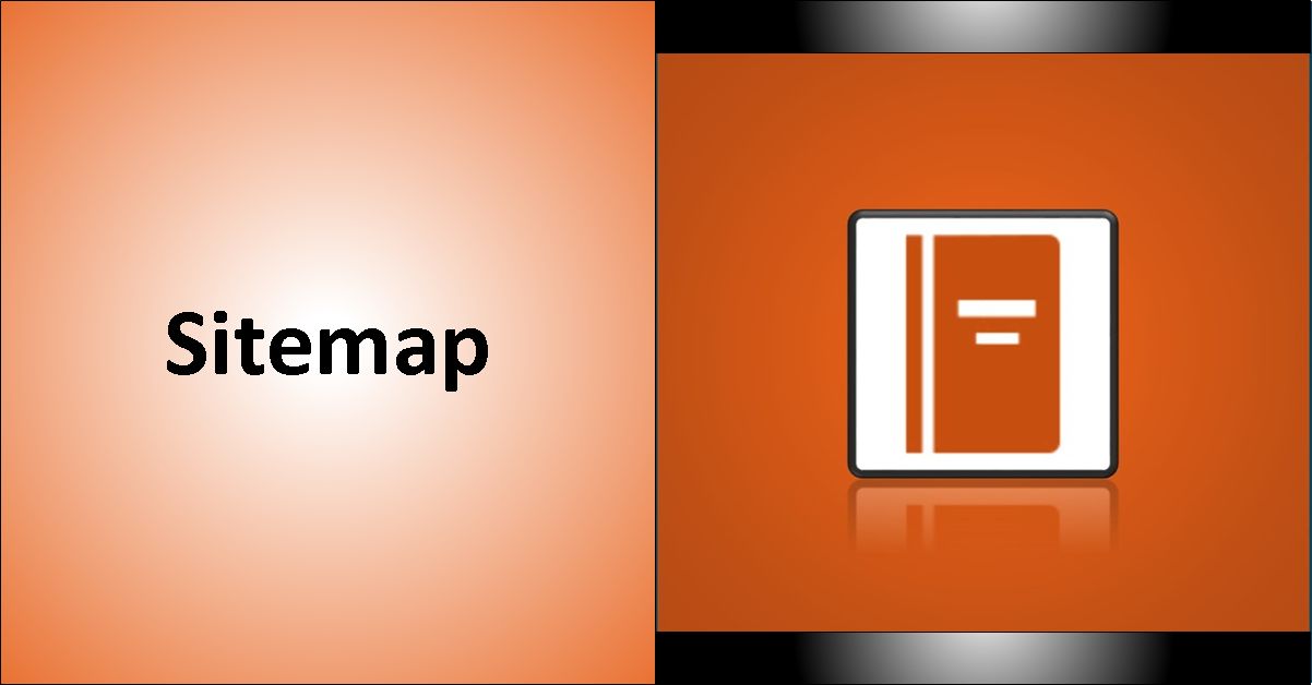 'साइटमैप' टेक्स्ट के साथ डिज़ाइन की गई छवि